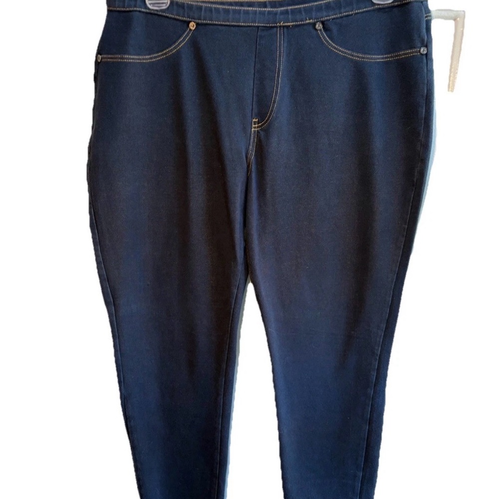 Intro Blue Casual Jeans Jeggings Pull On Elastic Waist Comfy Fit Stretch Size XL